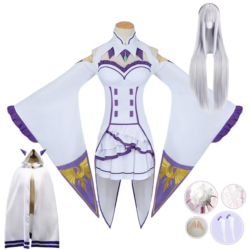 Anime Cosplay Bodysuit - إميليا كوسبلاي إعادة الحياة في عالم
