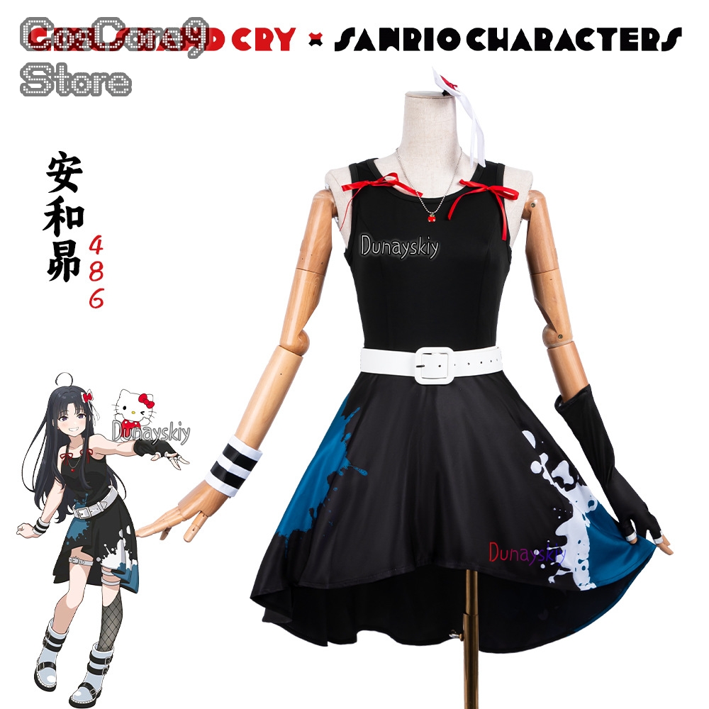 سوبارو أوا كوسبلاي كوسبفريه فس - مراجعة Anime Cosplay Girl With Black Hair وسعره