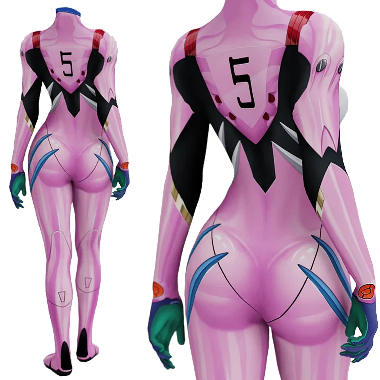 أزياء أنيمي إيفا 05 ماكينامي ا - مراجعة Anime Cosplay Bodysuit وسعره