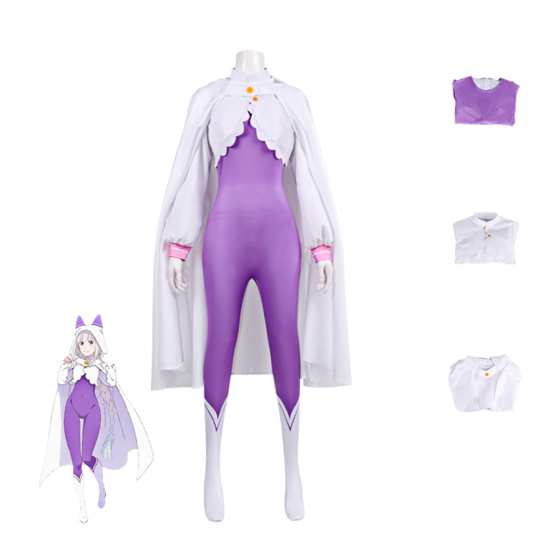 طقم زي تنكري إميليا من ريزيرو  - مراجعة Anime Cosplay Bodysuit وسعره