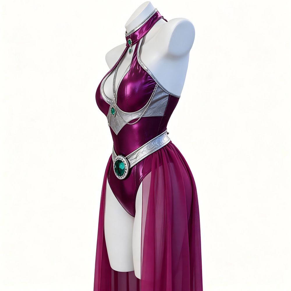 بدلة جلدية ضيقة باللون الأرجوا - مراجعة Anime Cosplay Bodysuit وسعره